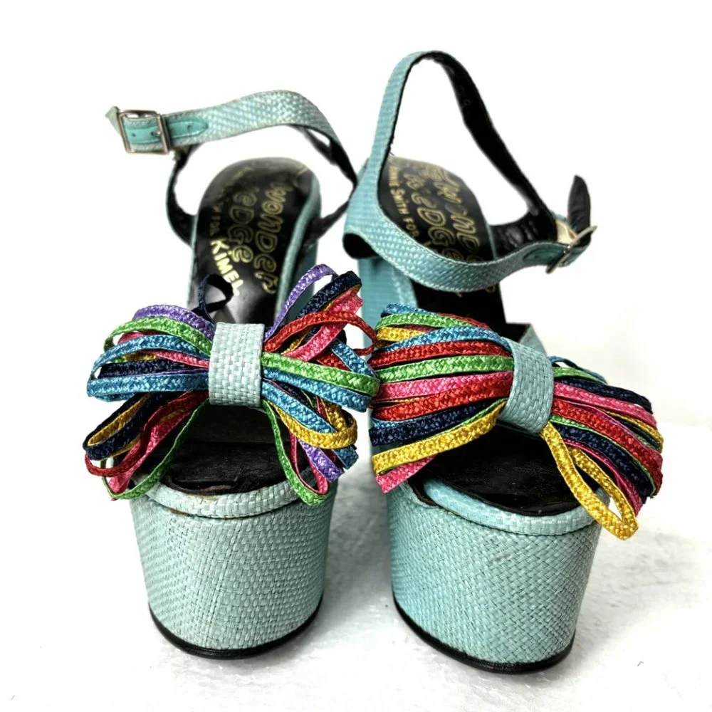 The Wonder Wedge Bonnie Smith for Kimel Platform Heels Vintage 1970s